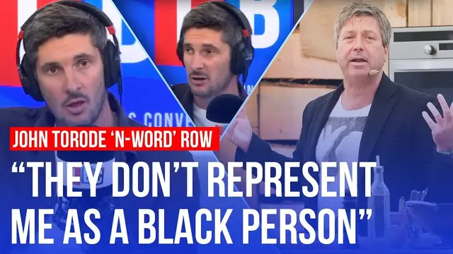 'Video thumbnail for LBC callers divided over MasterChef star’s N-word allegation'