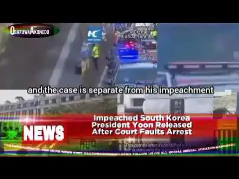 'Video thumbnail for Impeached South Korea President Yoon Released After Court Faults Arrest'