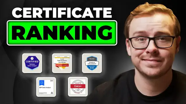 'Video thumbnail for shane hummus: best data analytics certifications for 2025: google, ibm, coursera & more'