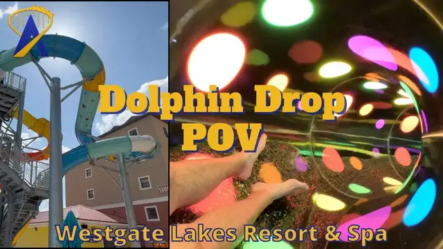 'Video thumbnail for POV: Dolphin Drop Water Slide at Treasure Cover Water Park at Westgate Lakes Resort'