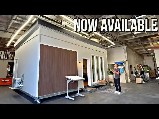 'Video thumbnail for kerry tarnow: california prefab home tour: exploring steel frame construction by roof and realm'