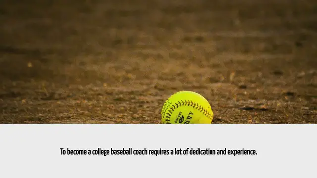 'Video thumbnail for How To Become A College Baseball Coach'