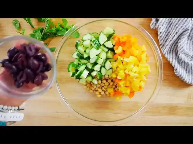'Video thumbnail for MEDITERRANEAN CHICKPEA SALAD   15 minute recipe720P HD'