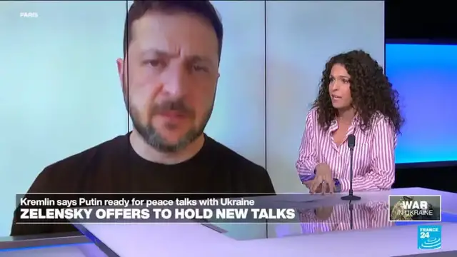 'Video thumbnail for Zelensky offers to hold news talks for ceasefire'