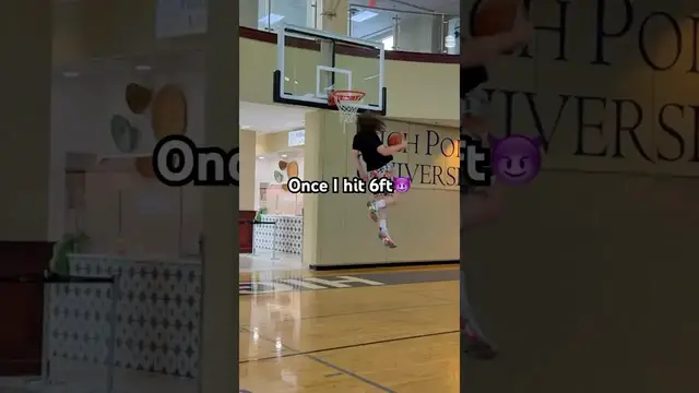 'Video thumbnail for (358) basketball dunking challenge at High Point University'