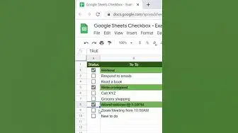 'Video thumbnail for Google Sheets to-do list'
