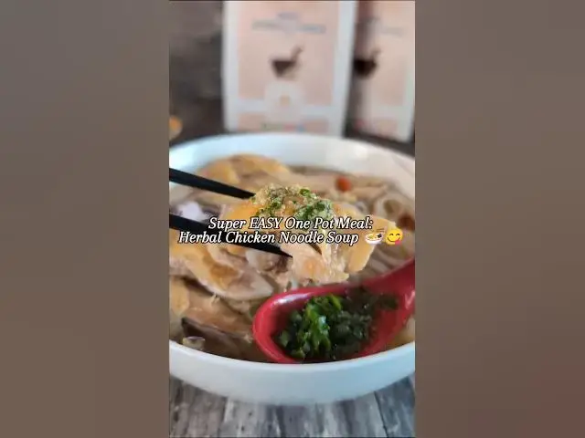 'Video thumbnail for Easy One-Pot Herbal Chicken Noodle Soup #noodlesoup #herbal #chicken'