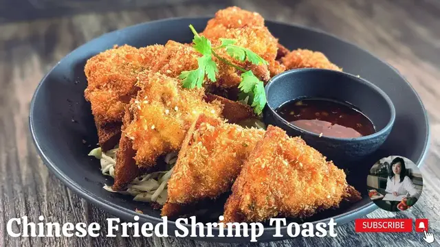'Video thumbnail for Quick And Easy Chinese Fried Shrimp Toast Recipe'