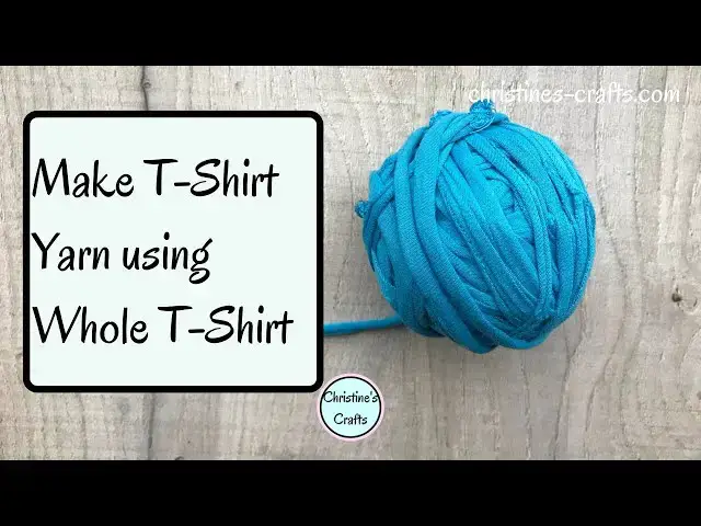 'Video thumbnail for HOW TO MAKE CONTINUOUS T SHIRT YARN AT HOME - Use the whole T shirt to make loads of yarn'