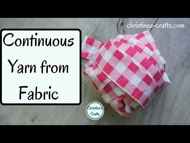 'Video thumbnail for CONTINUOUS YARN FROM FABRIC - How to create continuous yarn from fabric or old sheets'