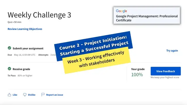 'Video thumbnail for Project initiation starting a successful project weekly challenge 3 || Google Project Management'