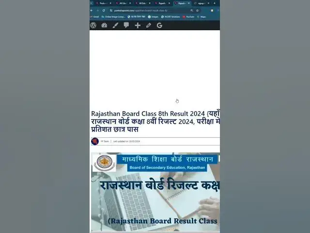 'Video thumbnail for Rajasthan 5th and 8th Class Result 2024 #parikshapoint #education #rajasthanresults'