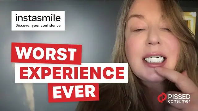 'Video thumbnail for Instasmile reviews: PAINFUL HORSE TEETH - 700 $ | PissedConsumer'
