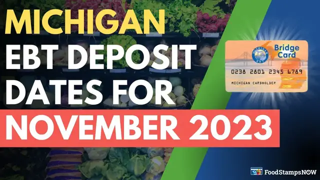 'Video thumbnail for Michigan Food Stamp Deposit Dates for November 2023'