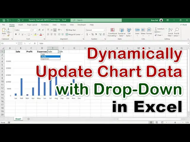 'Video thumbnail for Dynamically Update Chart Data with Drop-Down List in Excel'