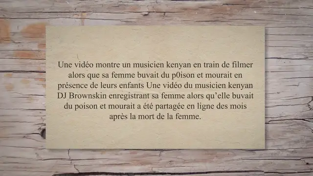 'Video thumbnail for Une vidéo montre un musicien kenyan en train de…'