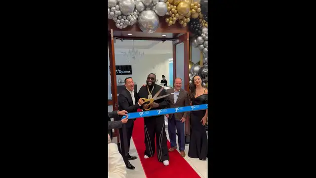 'Video thumbnail for Rick Ross Cuts Ribbon On New Dental Clinic Business - Credit: Chris Thorkilsen'