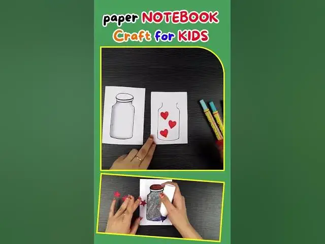 'Video thumbnail for paper notebook craft for kids #papercrafts #kidscraft #papernotebook'