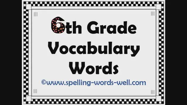 'Video thumbnail for Intriguing 6th Grade Vocabulary Words to Boost Your Knowledge'