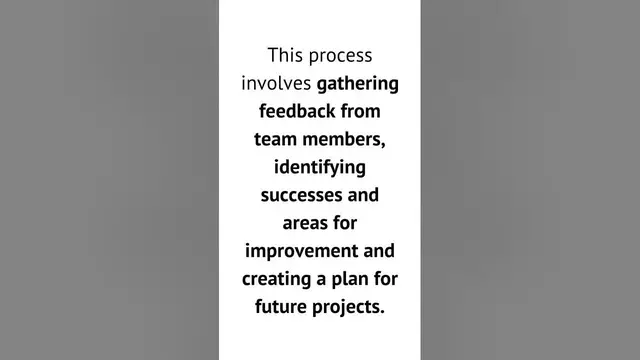 'Video thumbnail for What is retrospective? #projectmanagement #terminologies #education #study #students #shorts #short'