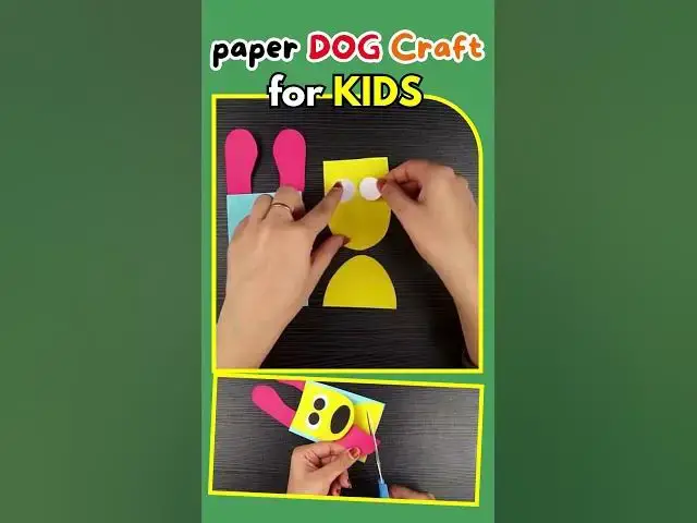 'Video thumbnail for paper DOG Craft for kids #shorts #papercrafts #paperdog'
