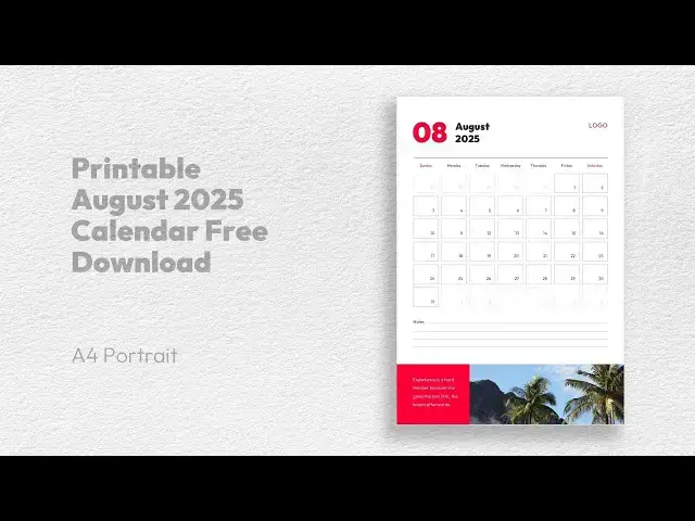 'Video thumbnail for August 2025 Calendar PowerPoint Template Free Download'