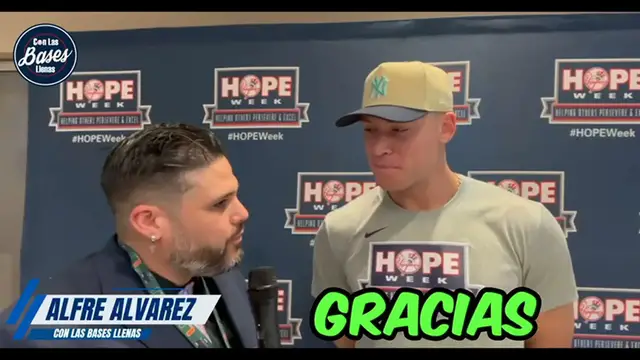 'Video thumbnail for AARON JUDGE MENSAJE A LOS LATINOS - ENTREVISTA EXCLUSIVA CON ALFRE ALVAREZ'