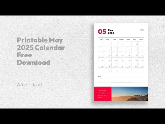 'Video thumbnail for May 2025 Monthly Calendar PowerPoint Template Free Download by mslides'