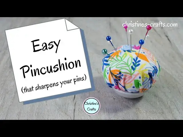 'Video thumbnail for HOW TO MAKE A PINCUSHION THAT SHARPENS YOUR PINS - Using scrap fabric and any container.'