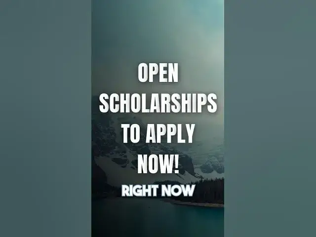 'Video thumbnail for Open Scholarships for International Students! #scholarship #financialaid #studyabroad'