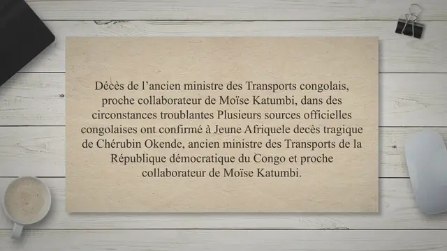 'Video thumbnail for L’ancien ministre de transport est retrouvé mort…'