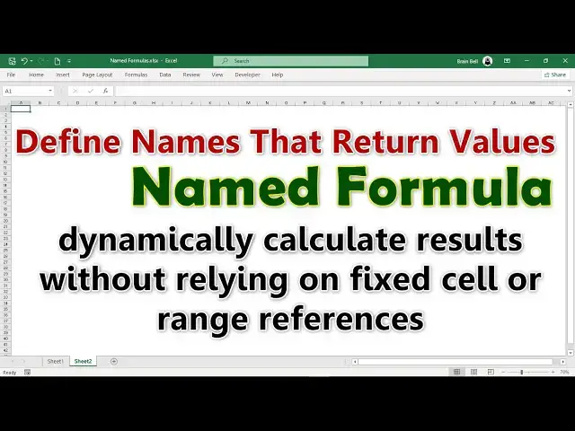 'Video thumbnail for Create Named Formulas in Excel That Don't Need Cell or Range References'