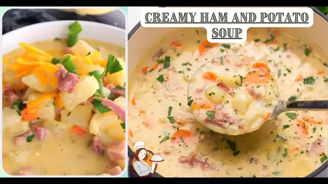 'Video thumbnail for Creamy Ham and Potato Soup'