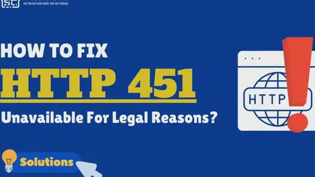 'Video thumbnail for How to Fix HTTP 451 Error: Unavailable For Legal Reasons'