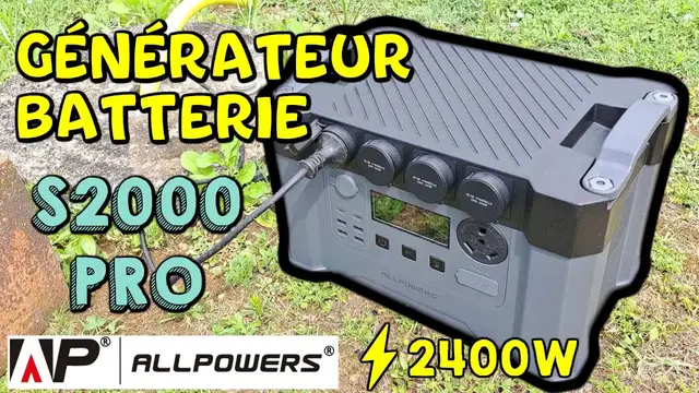 'Video thumbnail for Batterie AllPowers S2000 Pro 🔋 Station d'énergie 2400W en remplacement d'un groupe électrogène'