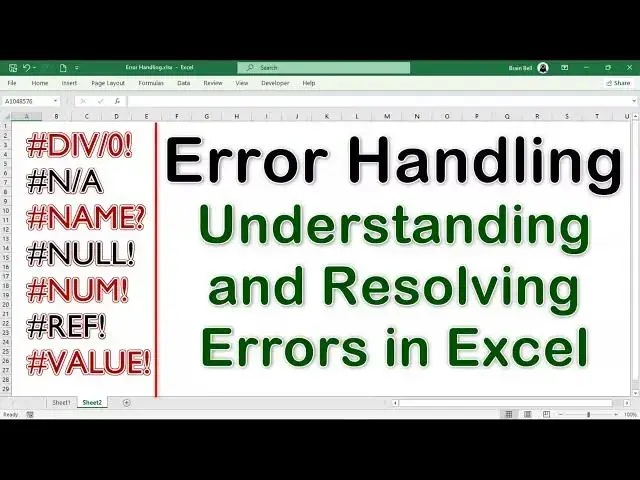 'Video thumbnail for Error Handling in Excel: A Complete Guide to Identifying and Fixing Errors'