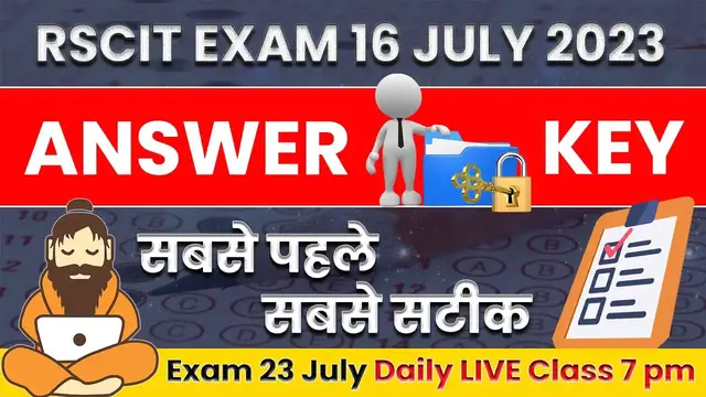 'Video thumbnail for RSCIT Answer key today RSCIT 16 July 2023 answer key RSCIT 16 July 2023 Answerkey |RSCIT Answerkey'