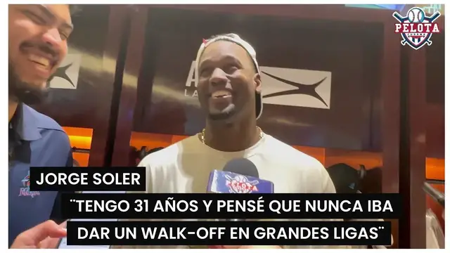 'Video thumbnail for Jorge Soler habla sobre su 1er Walk-Off en su carrera en Grandes Ligas'