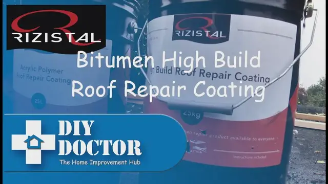 'Video thumbnail for Repairing flat roofs with Rizistal High Build Bitumen Roof Repair Coating'