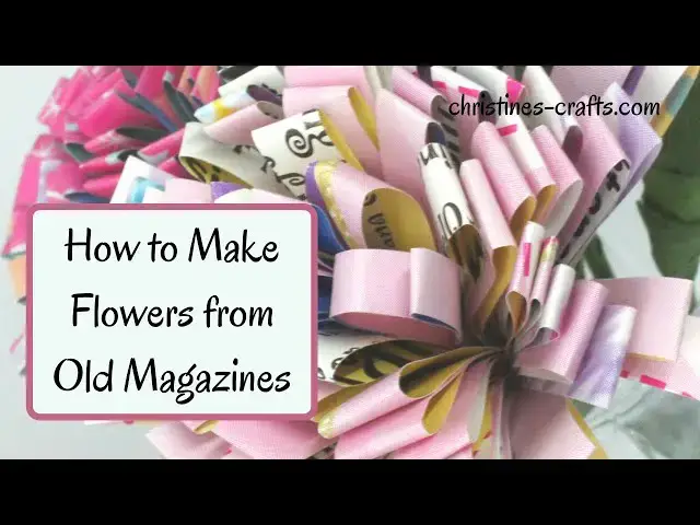 'Video thumbnail for HOW TO MAKE GORGEOUS FLOWERS FROM OLD MAGAZINES - Easy to Follow Craft Tutorial'