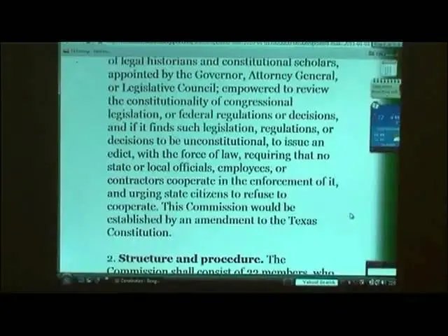 'Video thumbnail for Texas Nullification Proposal 2010/01/25 (02)'