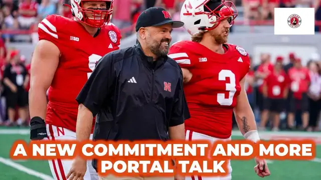 'Video thumbnail for Transfer QB target emerging for Nebraska football, plus a new commitment and more'
