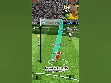 'Video thumbnail for Impossible R.Carlos Free-kick🥶🚀 #efootball #pes #pes2021 #pesday #efootball2024mobile #mobile #world'