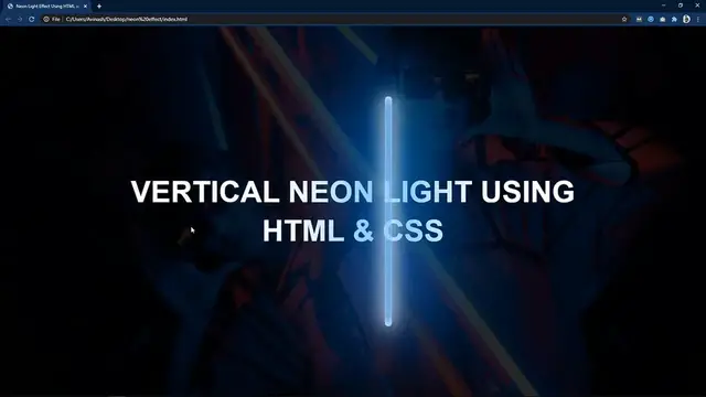 'Video thumbnail for How To Make Neon Light Effect With Animation On Website Using HTML And CSS'
