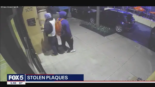 'Video thumbnail for Plaques honoring NYC pioneers stolen and sold across Manhattan'