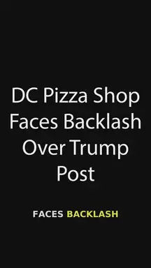 'Video thumbnail for DC Pizza Shop Facing Backlash After Trump Social Media Post'