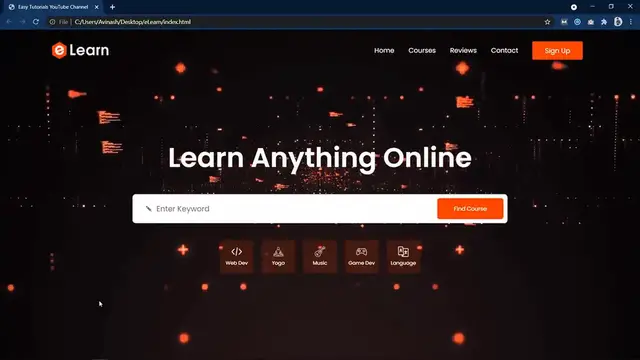 'Video thumbnail for How To Make A Website Header Using HTML And CSS _ Add Video Background On HTML website'