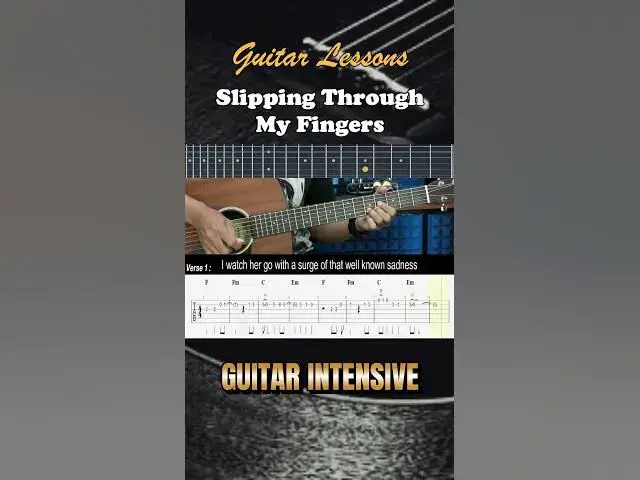 'Video thumbnail for Slipping Through My Fingers - ABBA | EASY Guitar Lessons TAB for Beginners  #guitarlessons'
