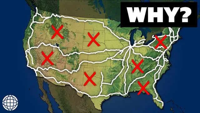 'Video thumbnail for Why Amtrak Is Undermined by America's Geography'
