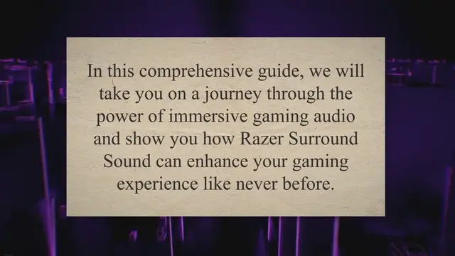 'Video thumbnail for Unleashing the Ultimate Gaming Audio: A Comprehensive Guide to Razer Surround Sound'